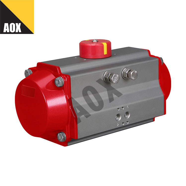 Industrial spring return pneumatic rotary actuator